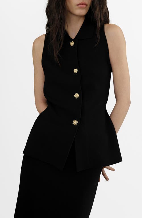 Mango Lulu Vest In Black