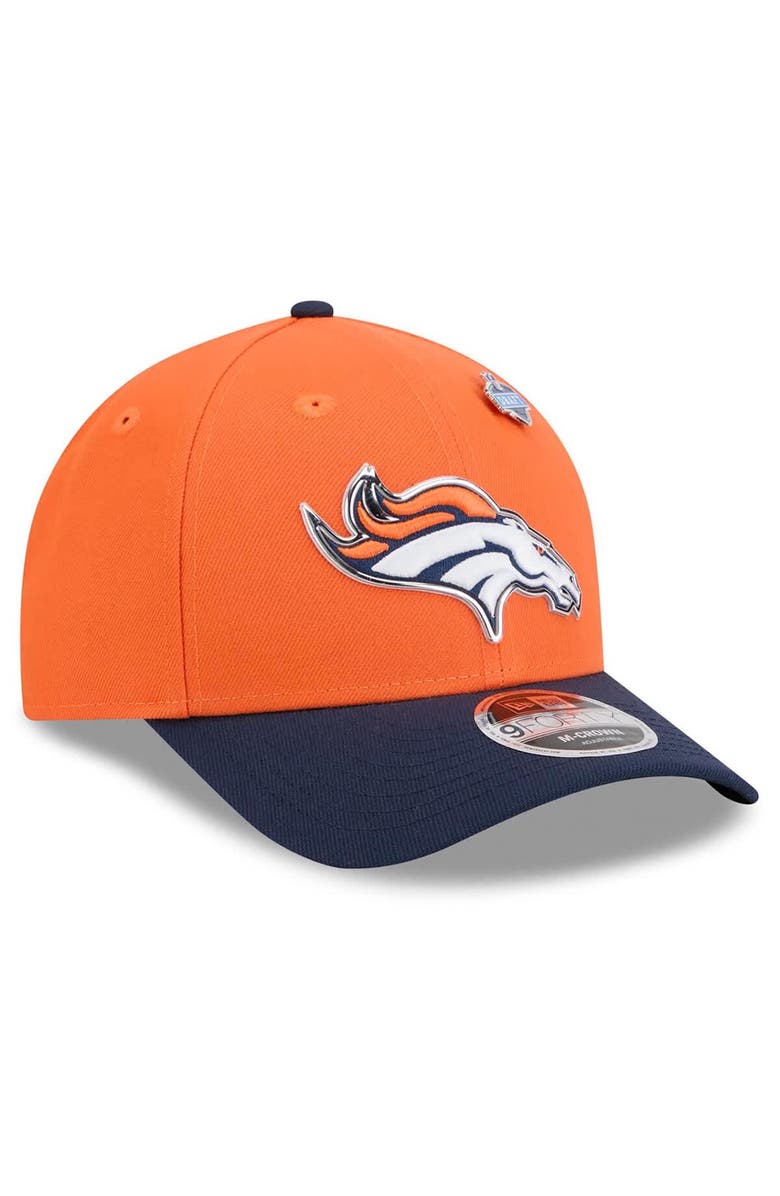 New Era Men's New Era  Orange/Navy Denver Broncos 2026 NFL Draft 9FORTY M-Crown Adjustable Hat, Alternate, color, Orange