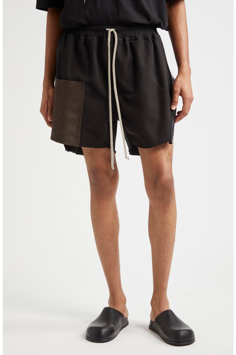 Mixed Media Boxer Shorts, Main, color, BLACK/ BROWN/ BLACK