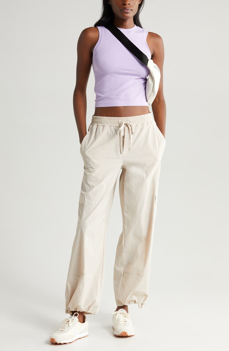 Zella Seamless Crewneck Tank, Alternate, color, Purple Secret