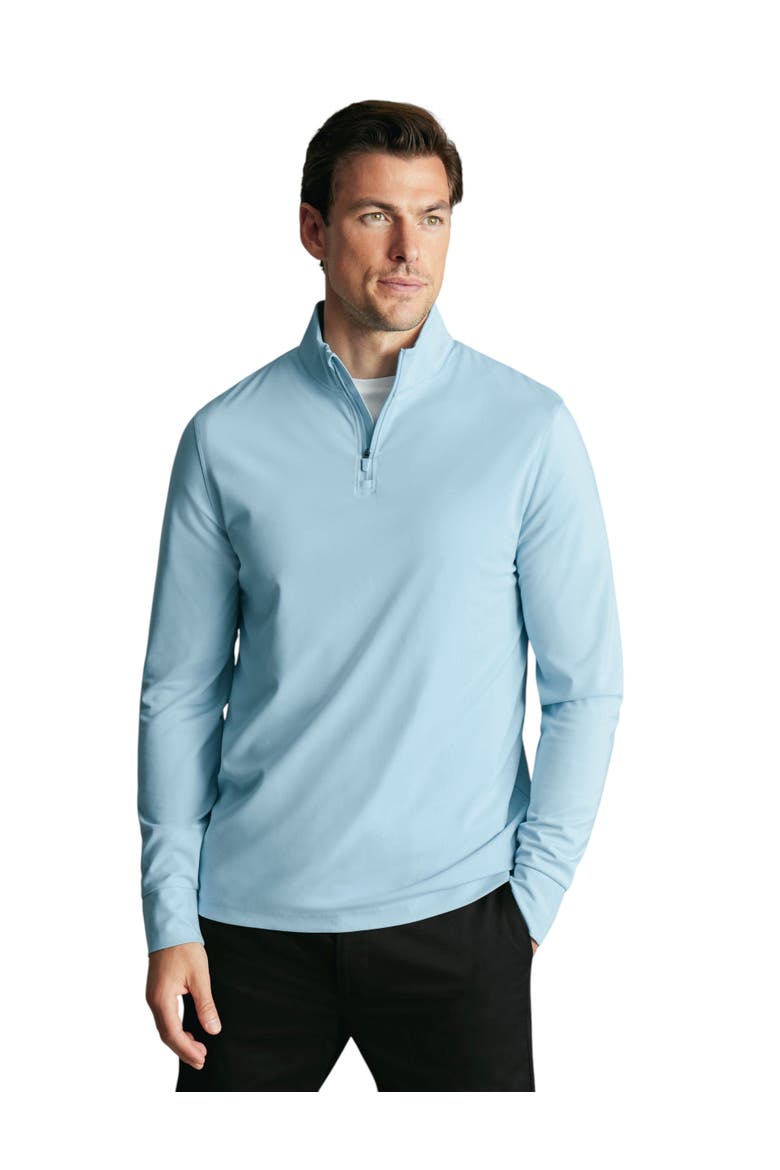 Performance Zip Neck, Main, color, Light Blue