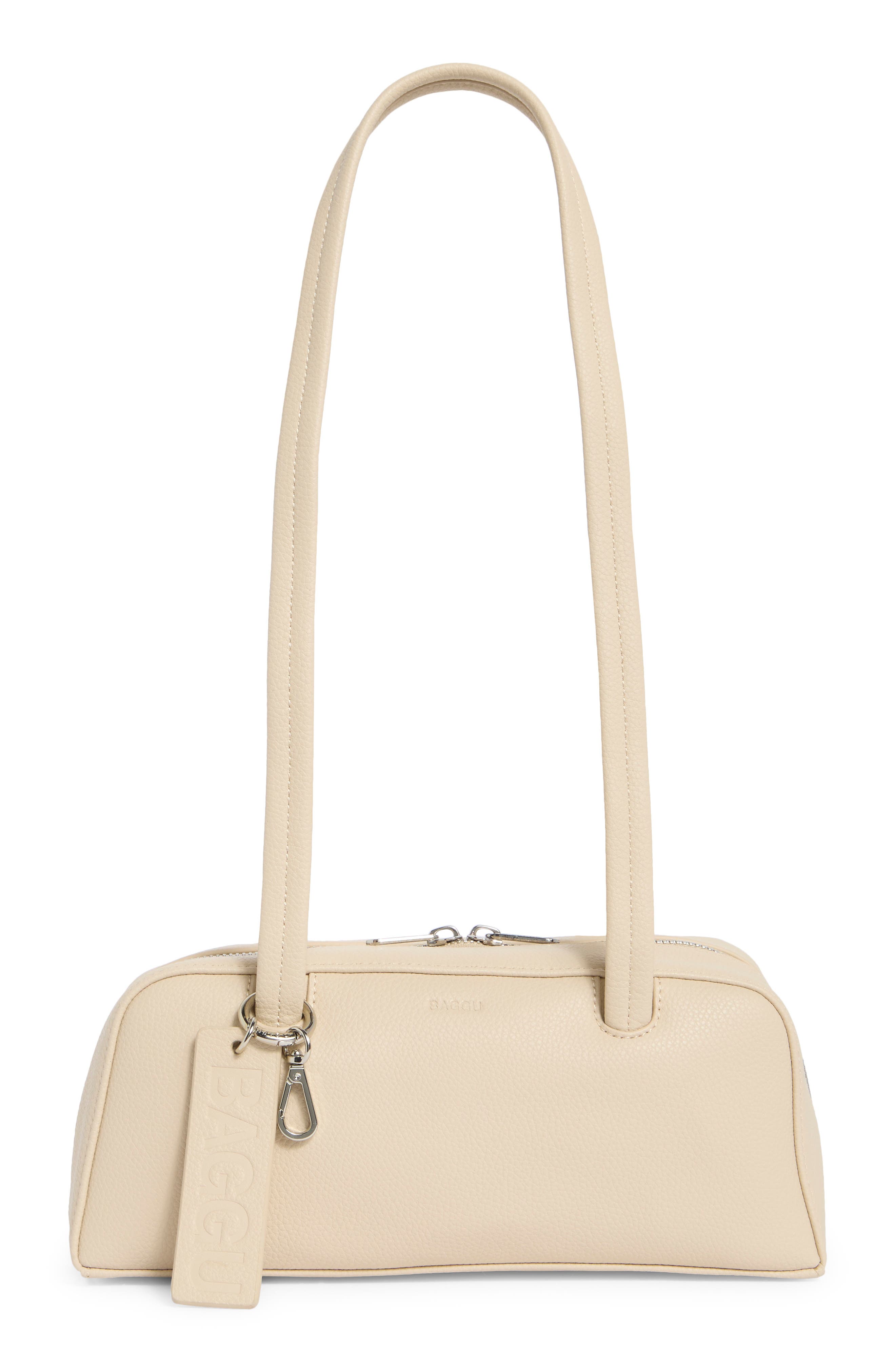 Baggu Small Recycled Leather Bowler Shoulder Bag