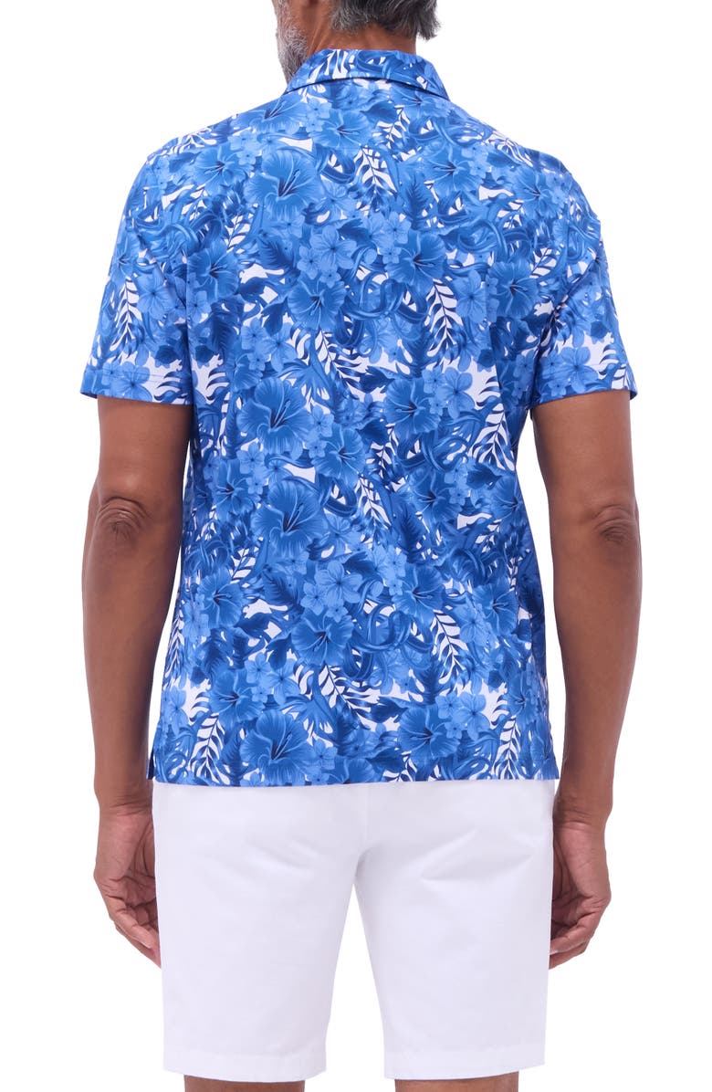 Bugatchi Hendrix Digital Floral Print Pima Cotton Polo, Alternate, color,