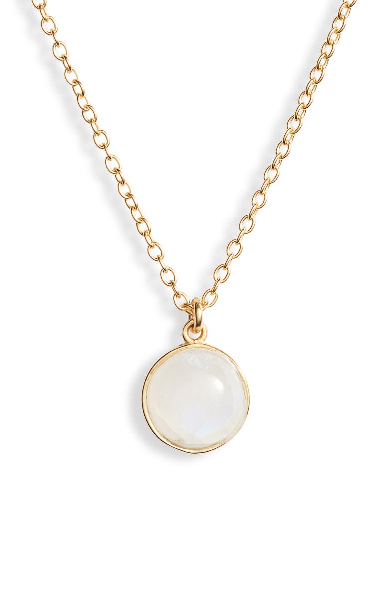 Argento Vivo Sterling Silver Argento Vivo Moonstone Pendant Necklace, Main, color, 