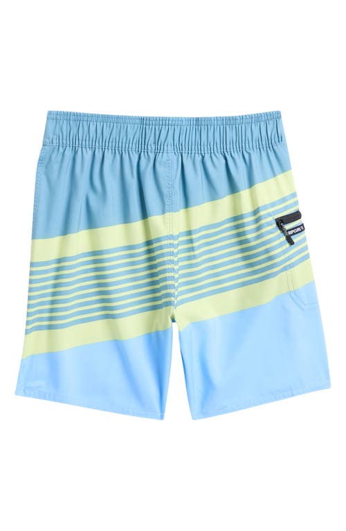 Rip Curl Kids' Invert Stripe Board Shorts In Blue Lagoon