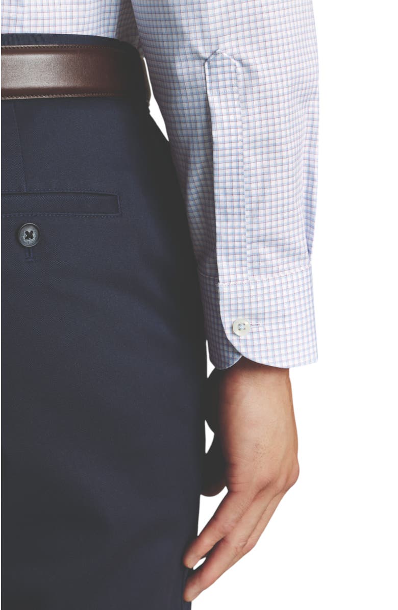 Charles Tyrwhitt Non-Iron Pinpoint Oxford Check Shirt, Alternate, color, Light Blue