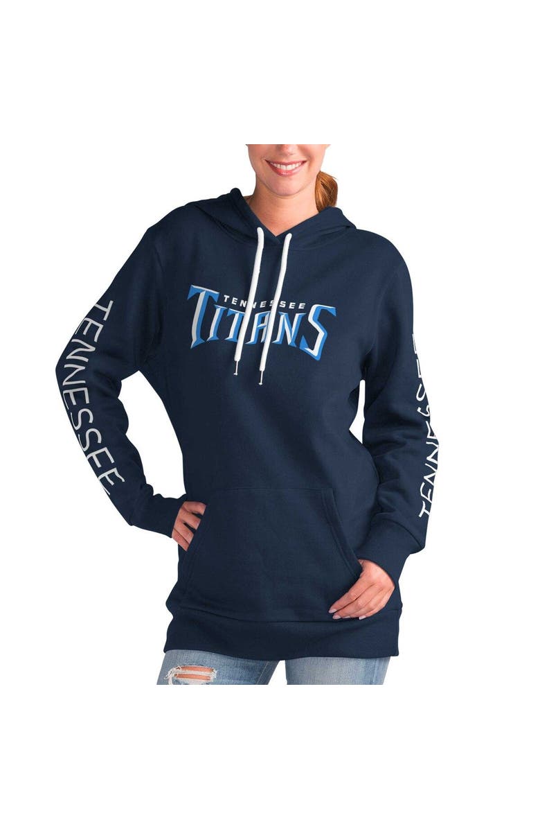 G-III 4HER BY CARL BANKS Women's G-III 4Her by Carl Banks Navy Tennessee Titans Extra Inning Pullover Hoodie, Main, color, Navy