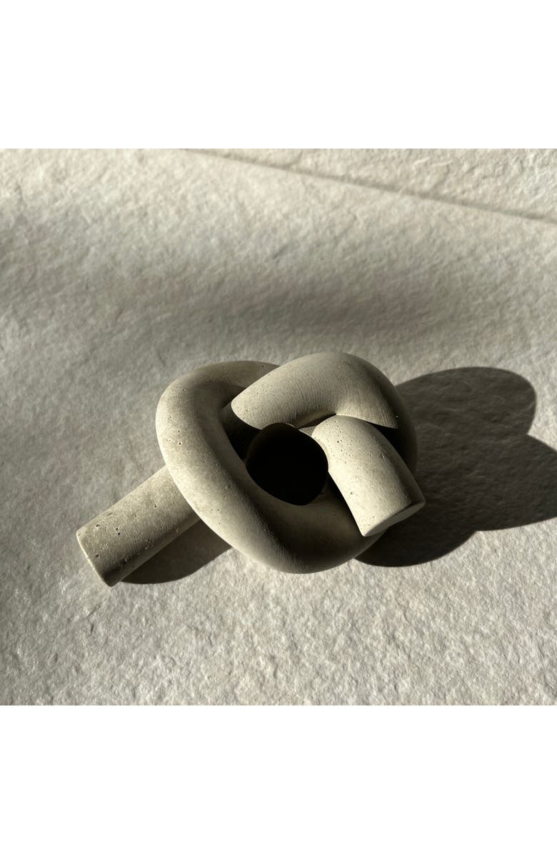 Aaram Luxe The Knot Concrete Candle Holder, Main, color, 