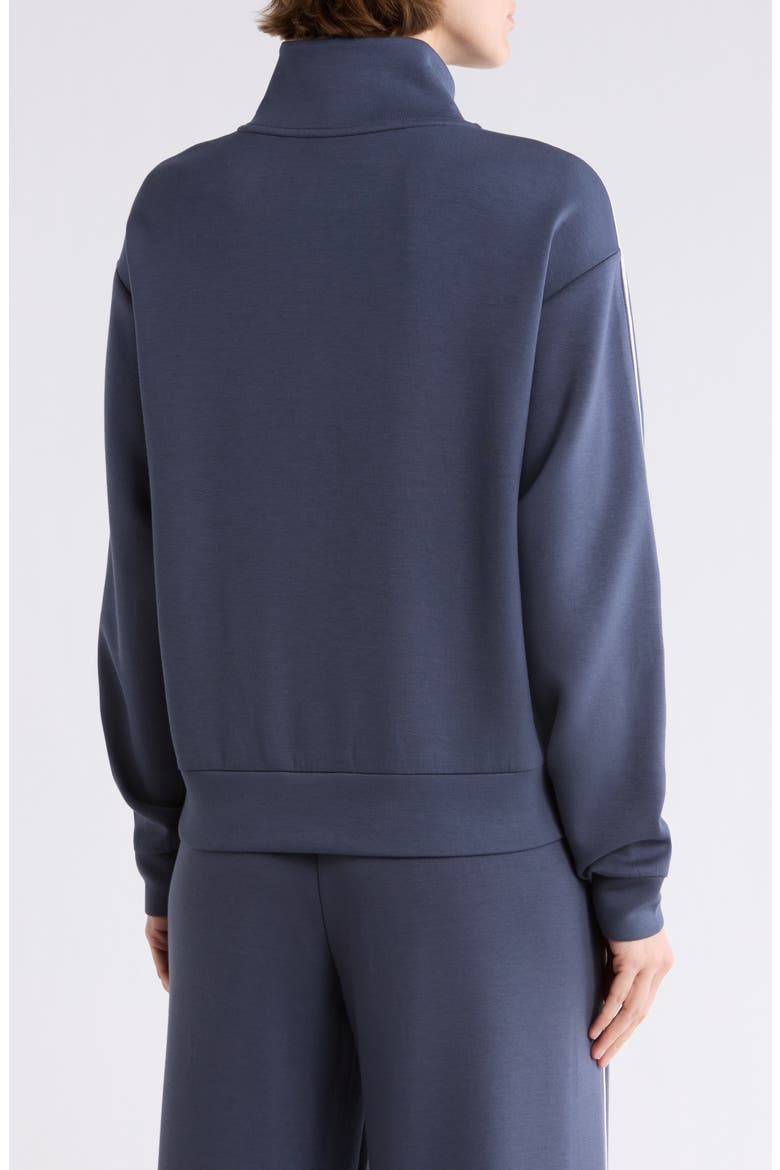 wz♡ Z by Zella Whisper Piped Knit Quarter Zip Sweatshirt (Women