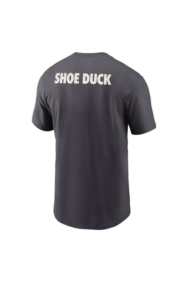 Men's Nike Anthracite Oregon Ducks Shoe Duck Unstoppable Force Dri-FIT T-Shirt, Alternate, color, Anthracite