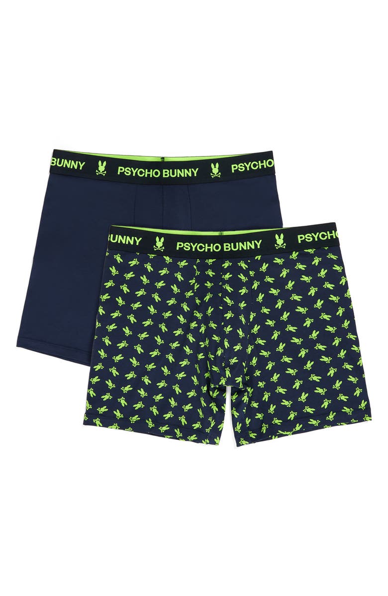 Psycho Bunny Assorted 2-Pack Boxer Briefs, Main, color, 