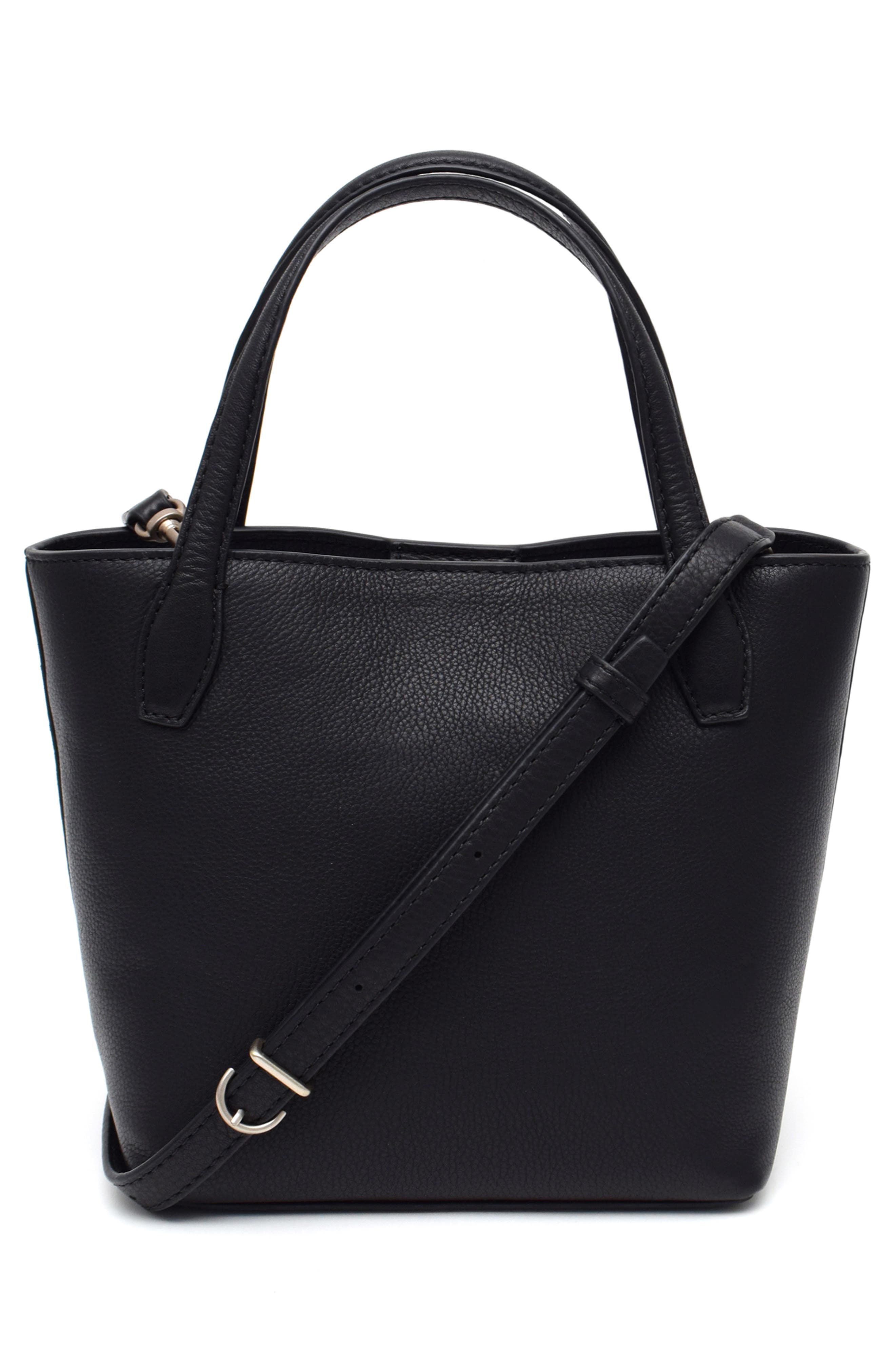 New Amsterdam Leatherworks Asher Convertible Tote Bag, Alternate, color, Black