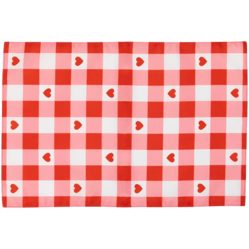 Northlight Checkered Hearts Valentine's Day Placemats In Red