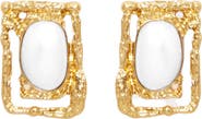 Petit Moments Coastal Gem Quartz Stone Stud Earrings