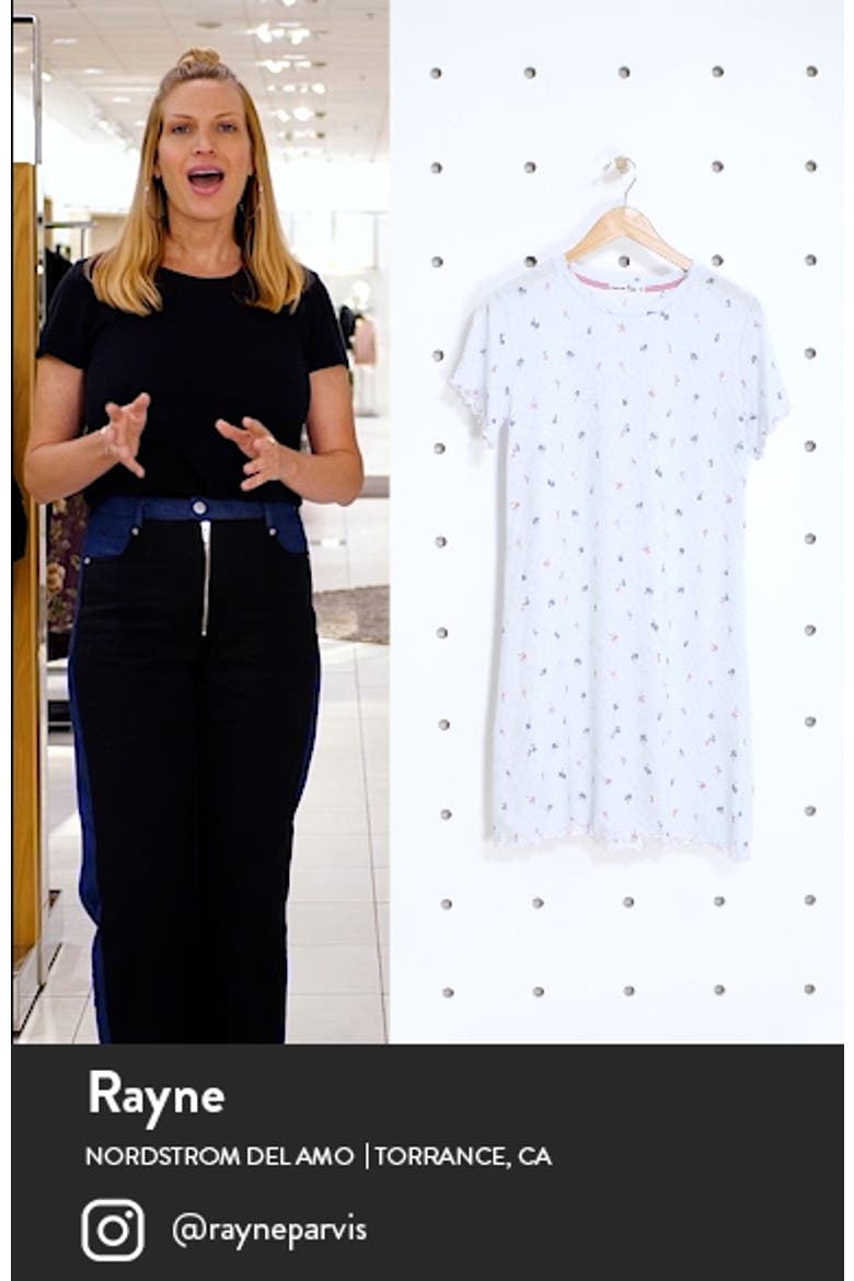 Floral Lettuce Hem Ribbed Sleep Shirt video