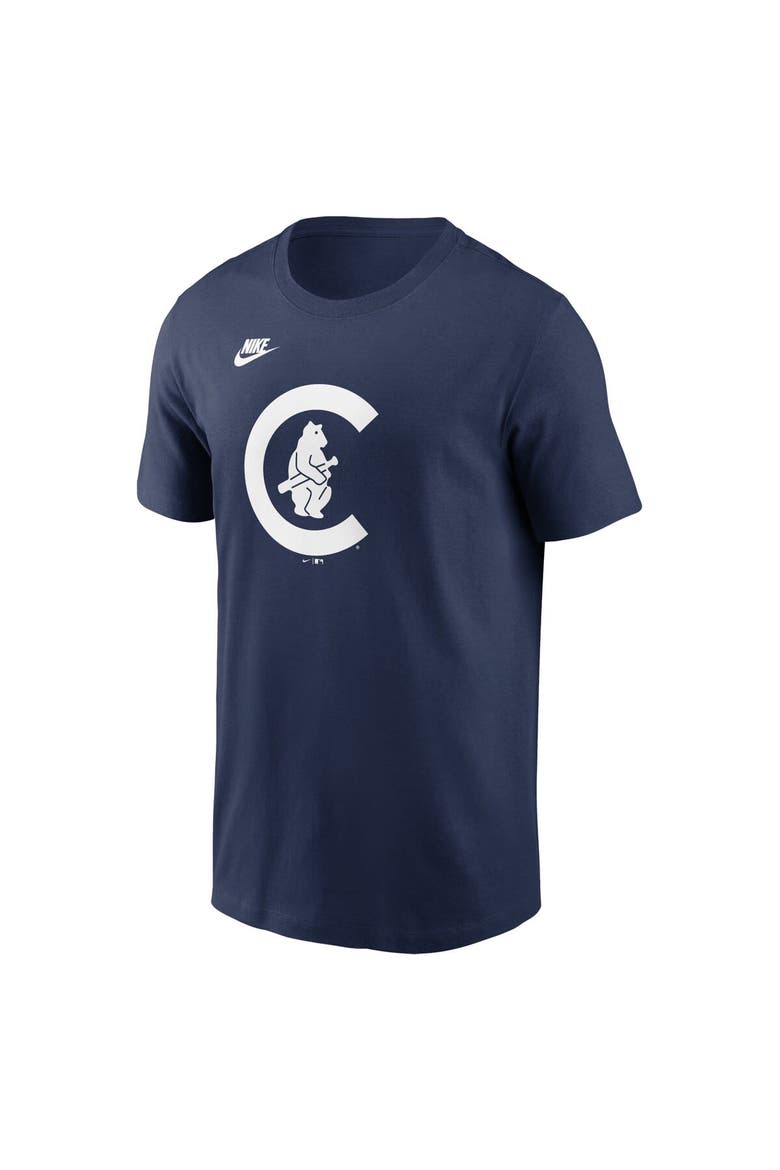 Men's Nike Navy Chicago Cubs Cooperstown Collection Team Logo T-Shirt, Alternate, color, Navy