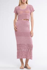 Sunday St. Tropez Gioca Crochet Cover-Up Maxi Skirt
