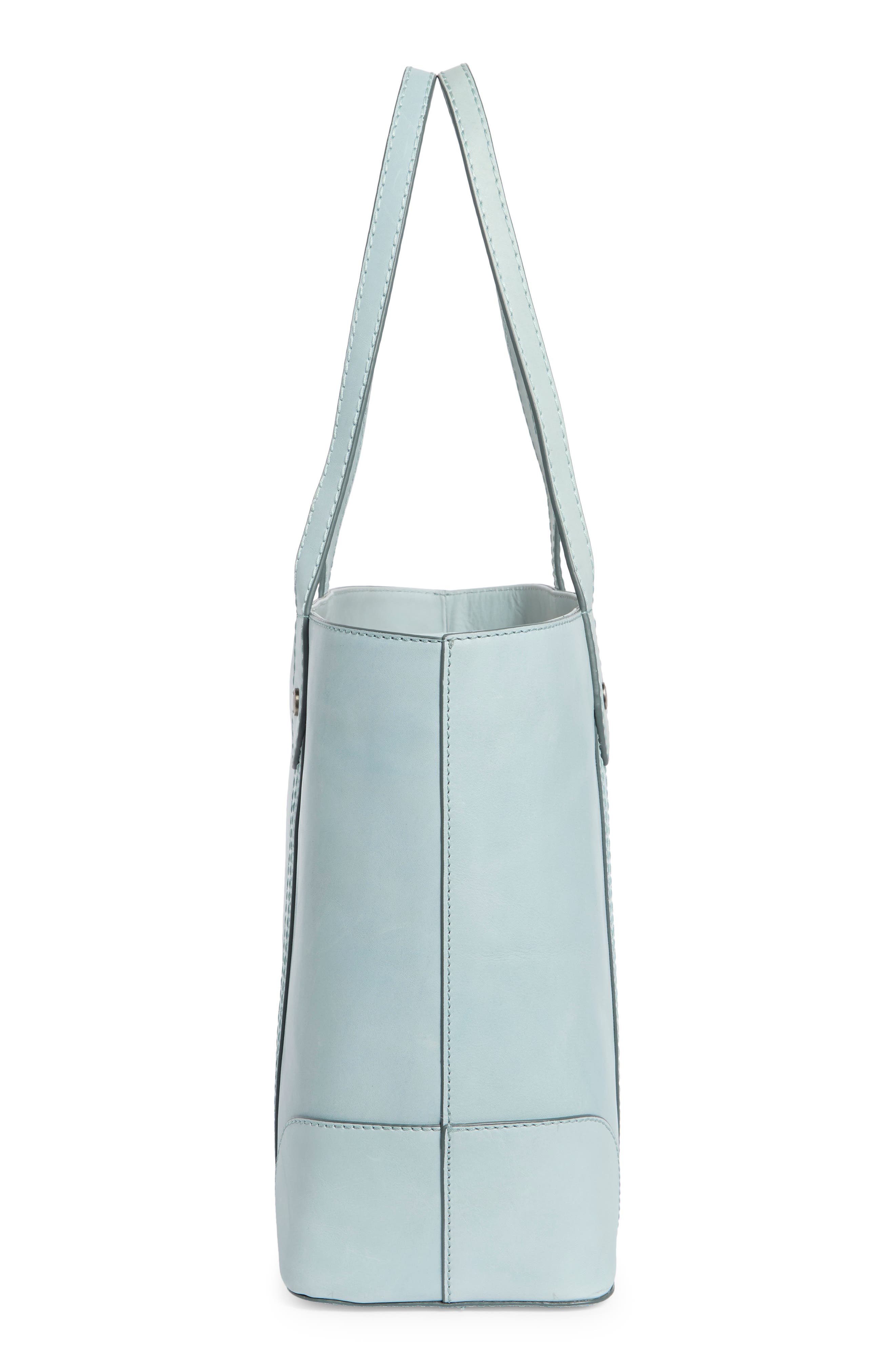 Melissa Leather Shopper Tote, Alternate, color, LT. SKY