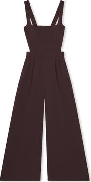 Reiss Dion Pleated Sleeveless Wide Leg Jumpsuit
