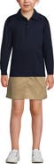 Lands' End School Uniform Kids Long Sleeve Rapid Dry Polo Shirt