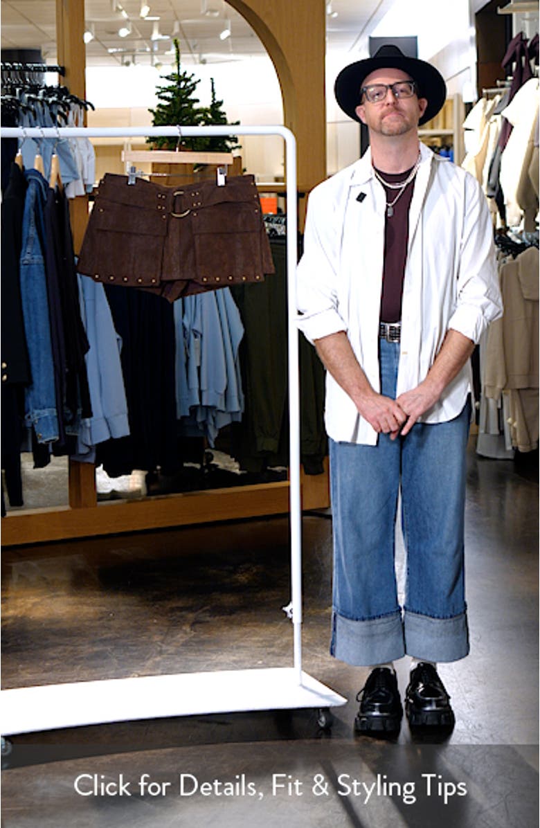 Low Rise Faux Suede Micro Miniskort, sales video thumbnail