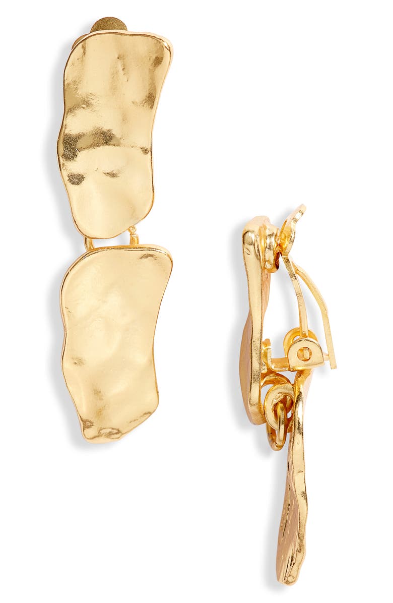 Karine Sultan Drop Earrings, Main, color, Gold