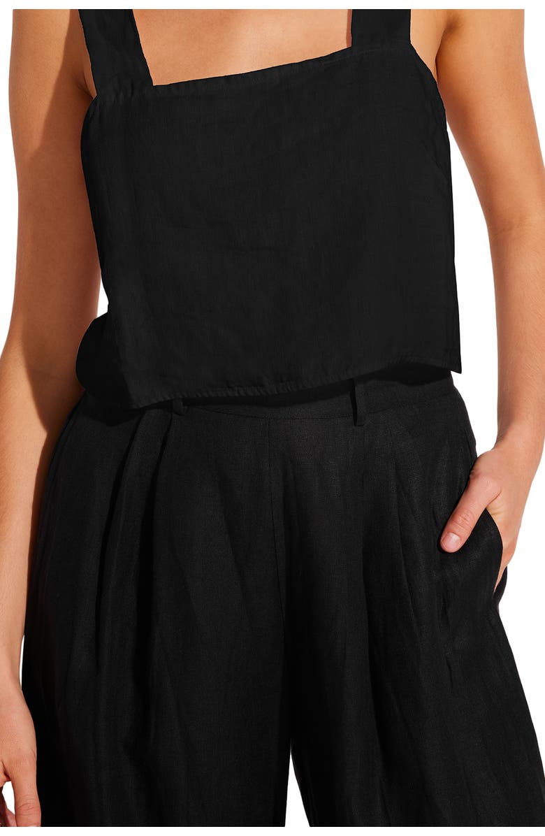 Vitamin A<sup>®</sup> The Getaway Linen Cover-Up Pants, Alternate, color, Black