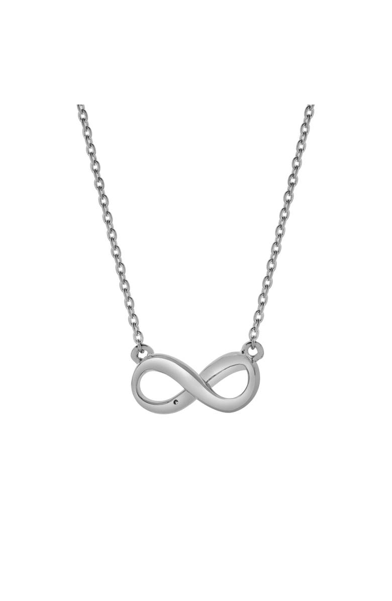 LuvMyJewelry Maribel Sterling Silver 0.02 Ct Diamond Infinity Necklace, Alternate, color, 