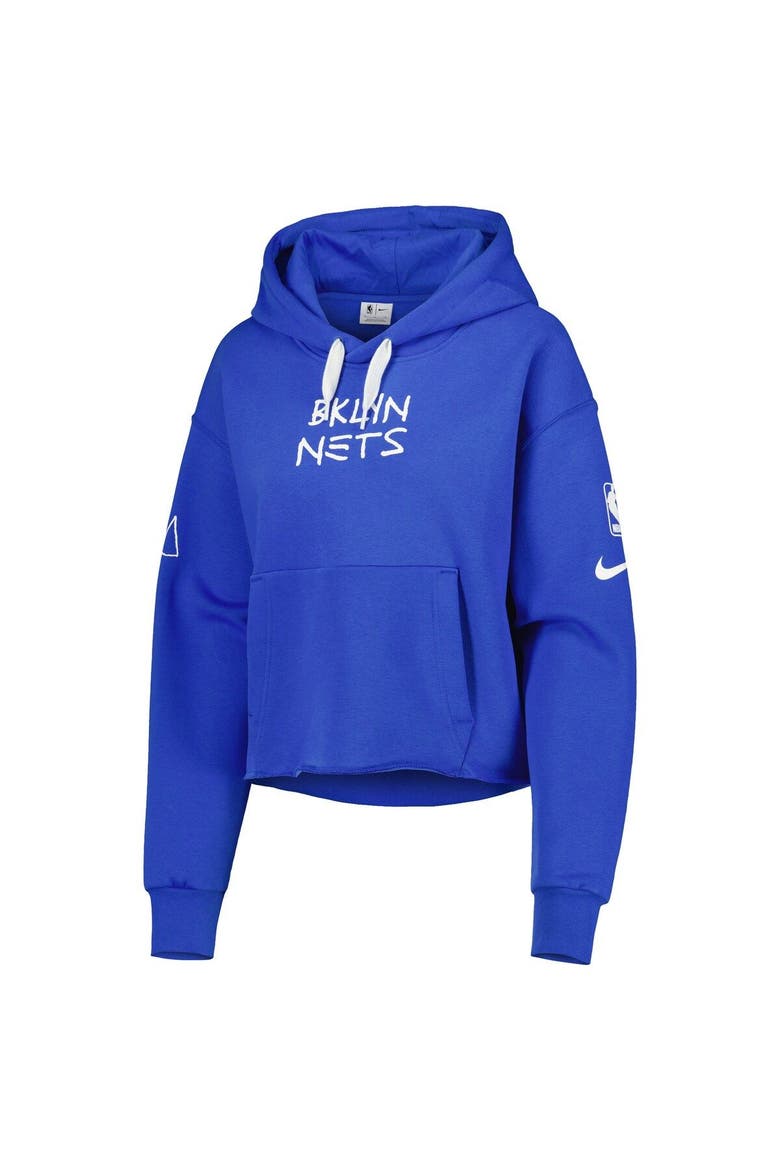 Women's Nike Royal Brooklyn Nets 2022/23 City Edition Courtside Pullover Hoodie, Alternate, color, Royal
