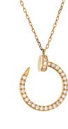 Pre-Owned Cartier Juste un Clou Pendant Necklace 18K Yellow Gold and Pave Diamonds