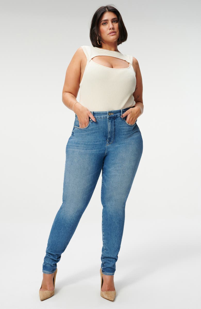 Good American Good Legs Stacked Skinny Jeans, Alternate, color,