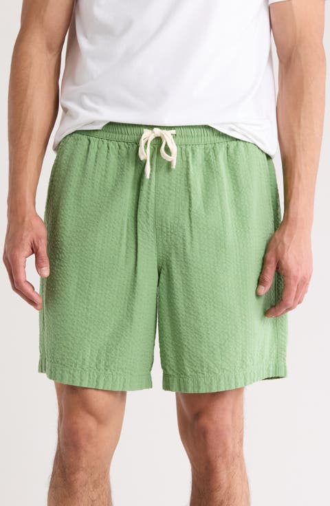 Seersucker Cotton Shorts