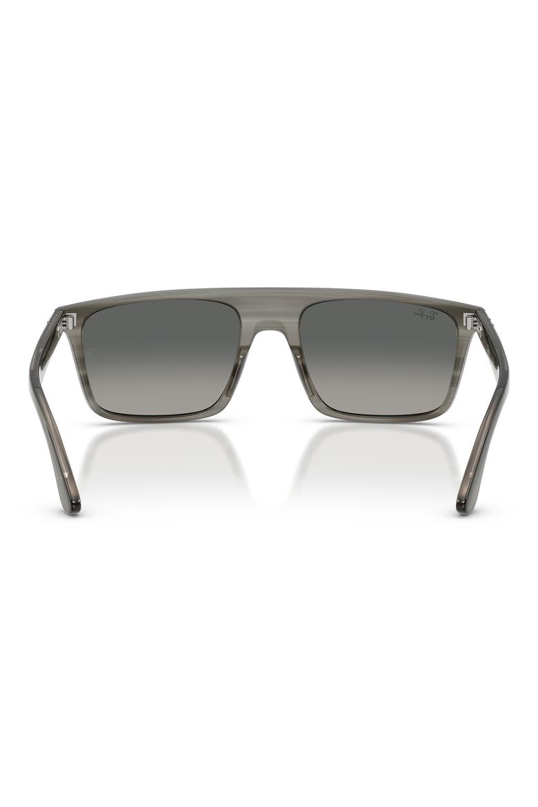 57mm Gradient Square Sunglasses, Alternate, color, STRIPED GREY / GRADIENT GREY