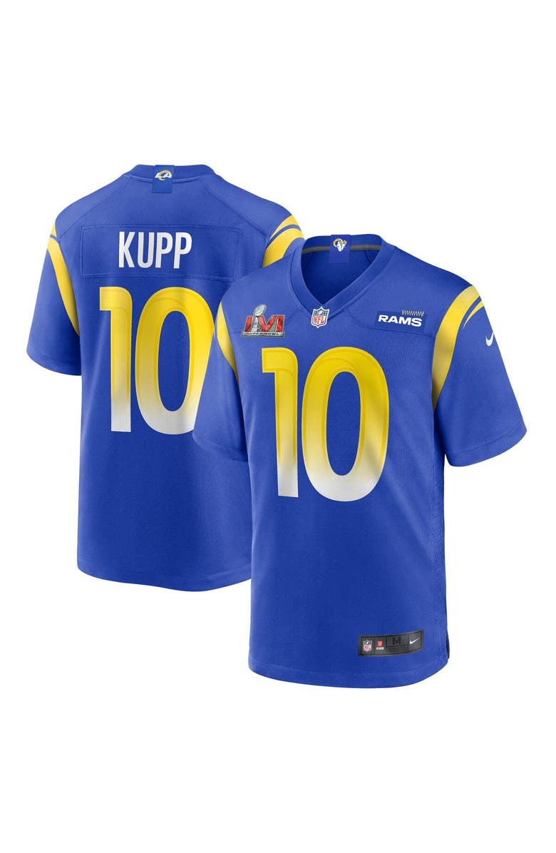 Nike Men's Nike Cooper Kupp Royal Los Angeles Rams Super Bowl LVI Game Patch Jersey, Main, color, 