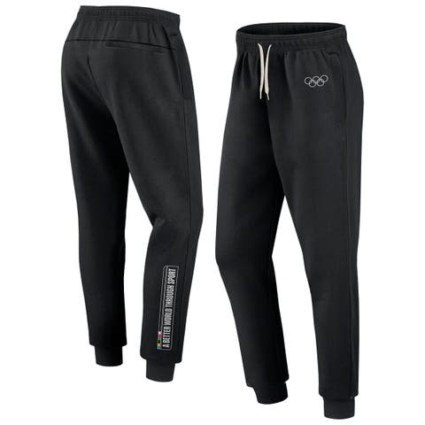 Men's Fanatics Branded Black Olympic Games Solitary Bar Fleece Sweatpants