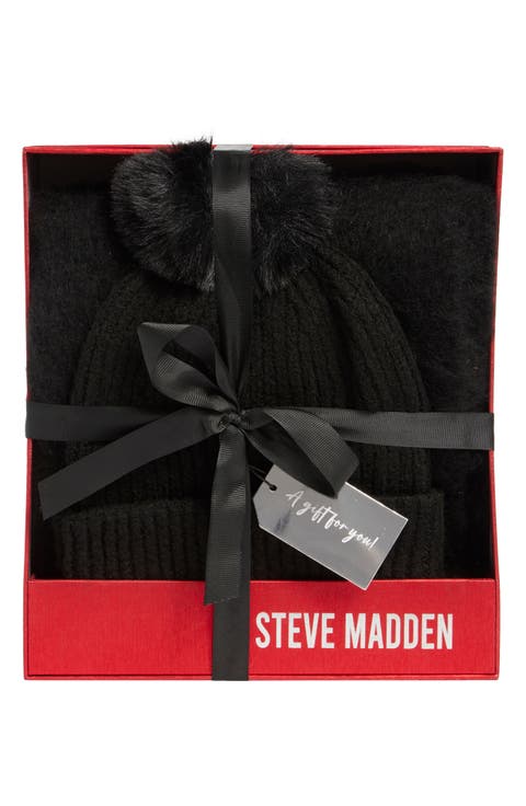 Black Scarf & Beanie Gift Set