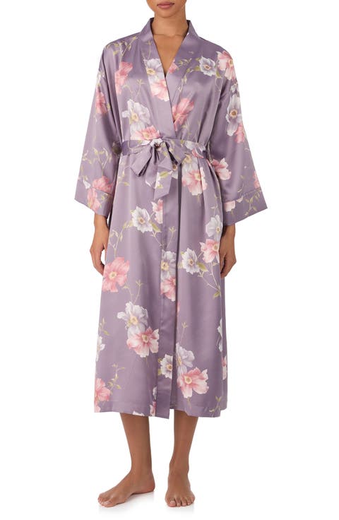 Floral Satin Robe