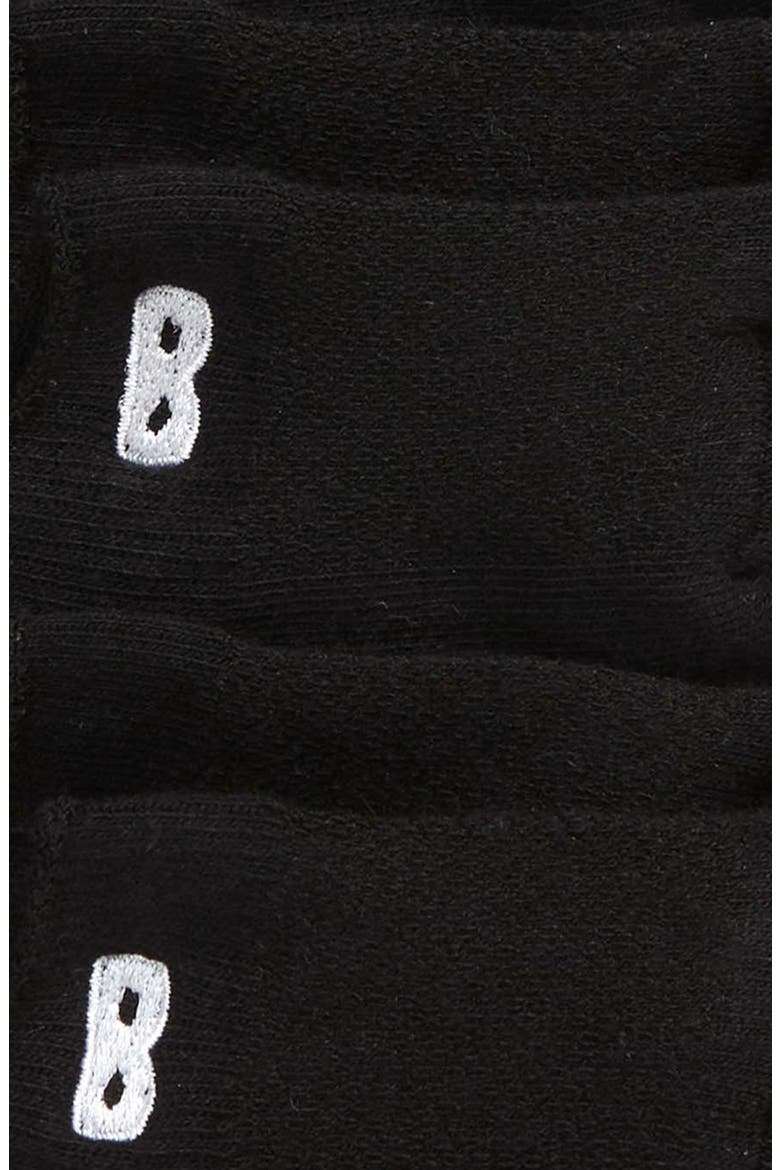 3-Pack No-Show Socks, Alternate, color, BLACK/WHITE