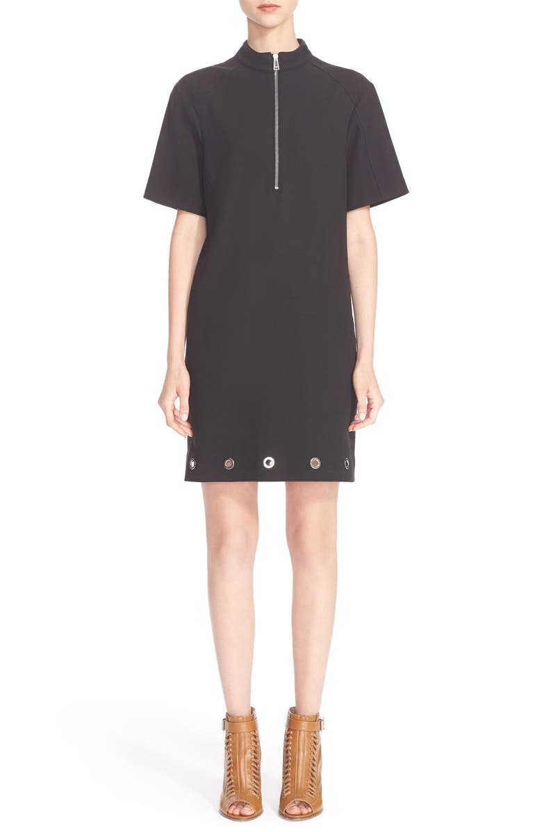 Belstaff Grommet Detail Stretch Cotton Shift Dress, Main, color,
