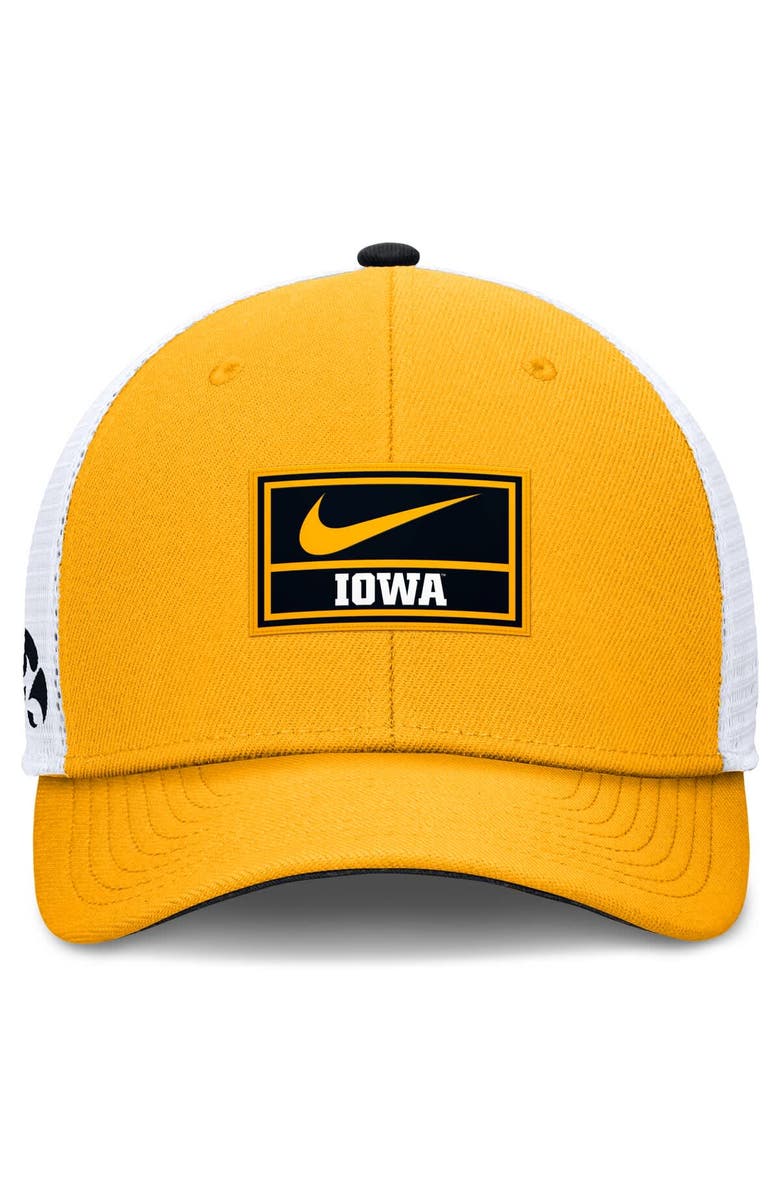 Nike Men's Nike  Gold Iowa Hawkeyes Stretch-Snap Adjustable Trucker Hat, Alternate, color, 