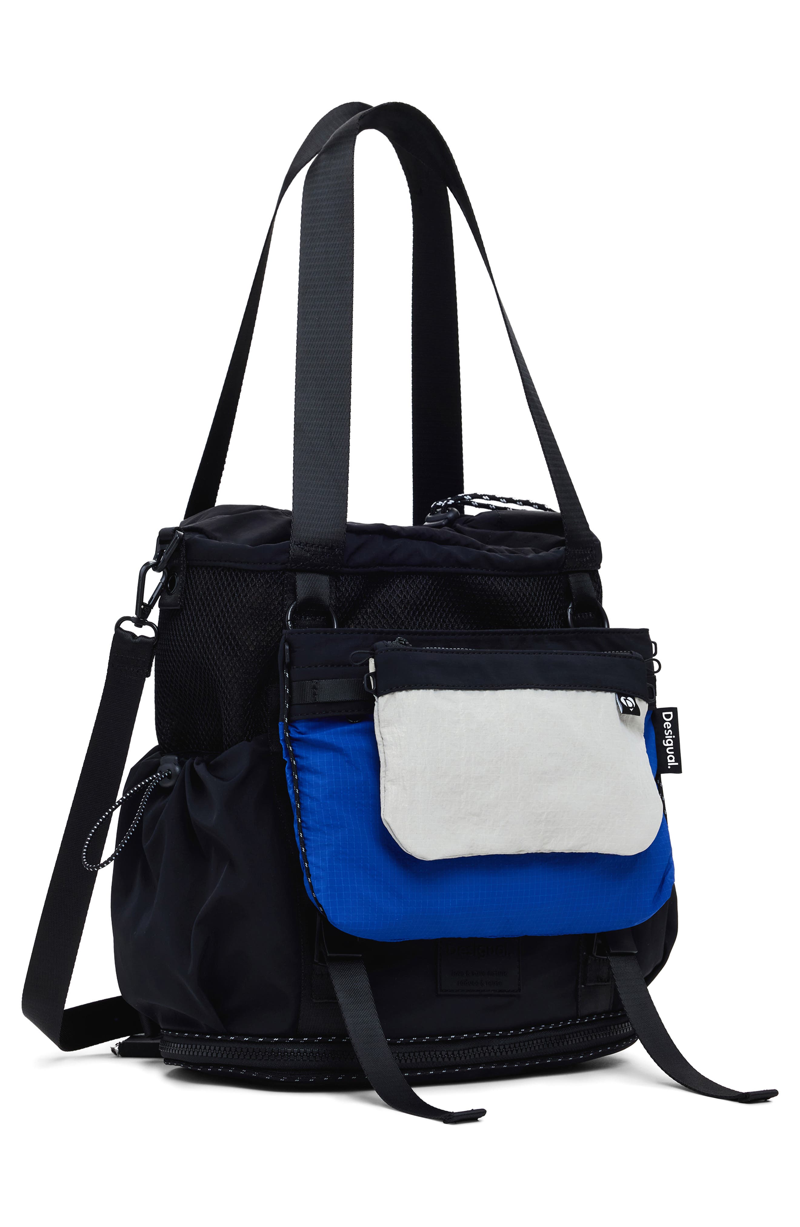 Desigual Large Nylon Modular Backpack, Alternate, color, Black