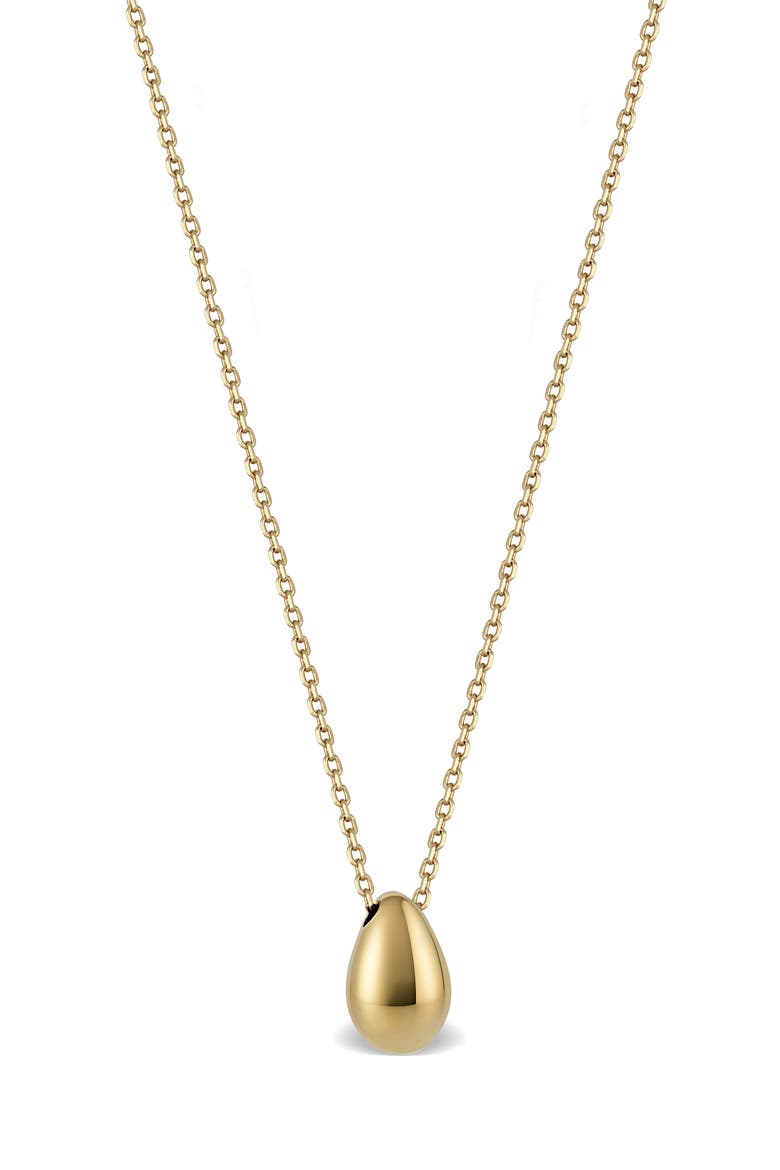 14K Gold Pear Pendant Necklace (Online Trunk Show), Main, color, 14KY