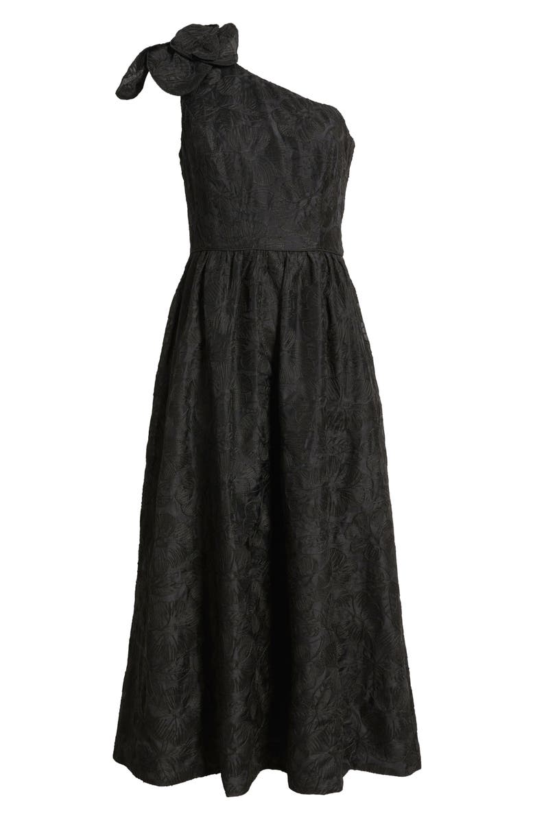 Lilly Pulitzer<sup>®</sup> Lynsi Rosette One Shoulder Midi Dress, Alternate, color, Noir Sunset Bloom