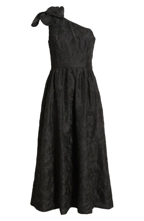 Lilly Pulitzer Lynsi One-shoulder Midi Dress In Black
