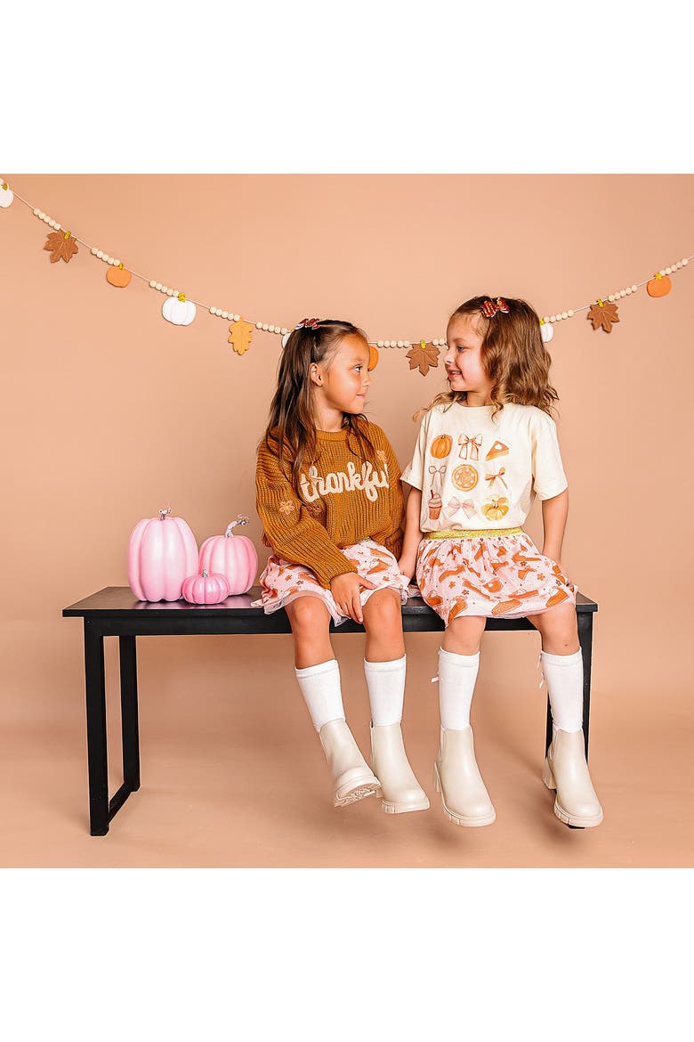 Pumpkin Pie Thanksgiving Tutu, Alternate, color, Pink