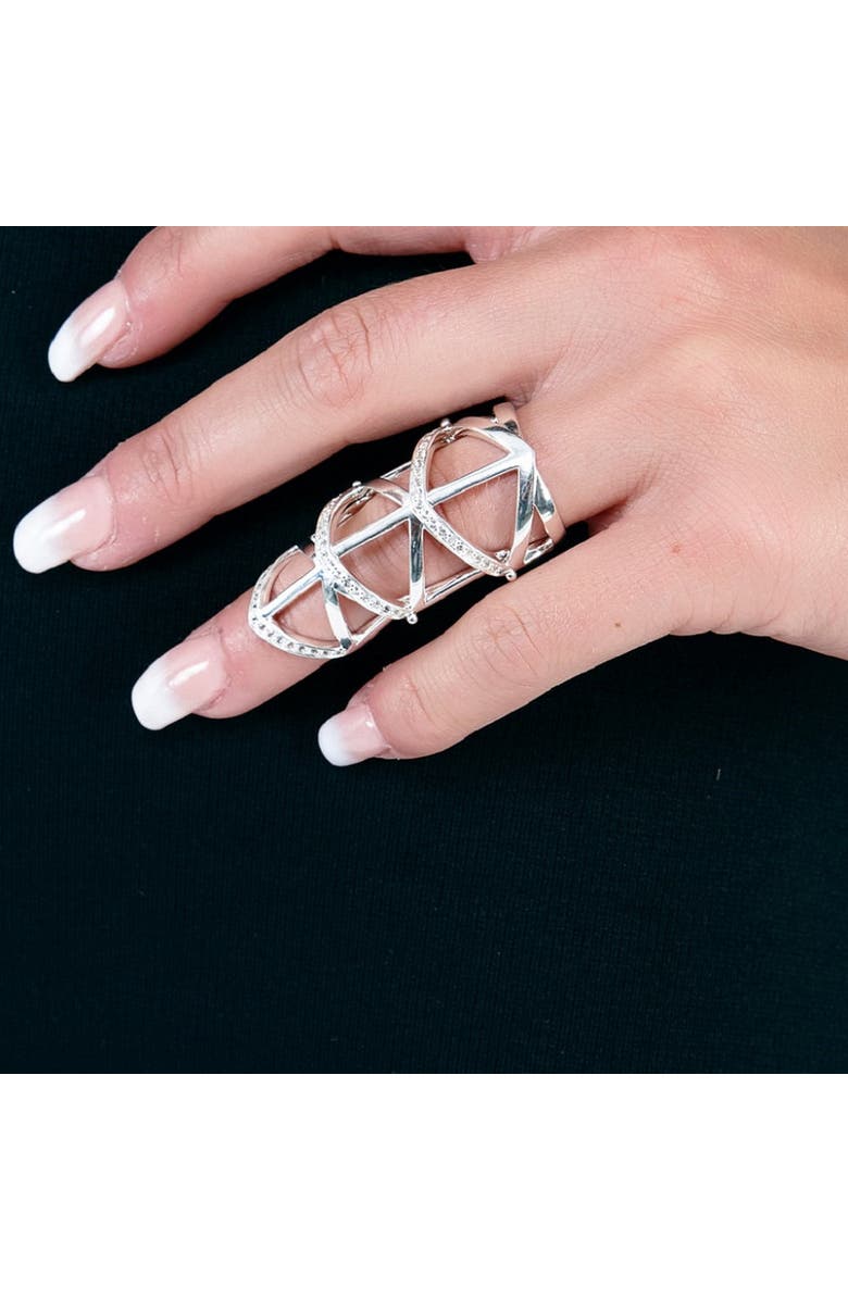 Lucy Quartermaine Art Deco Armour Ring, Alternate, color, Sterling Silver