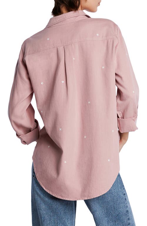 Billy T Pretty Stars Embroidered Button-up Shirt In Pale Mauve