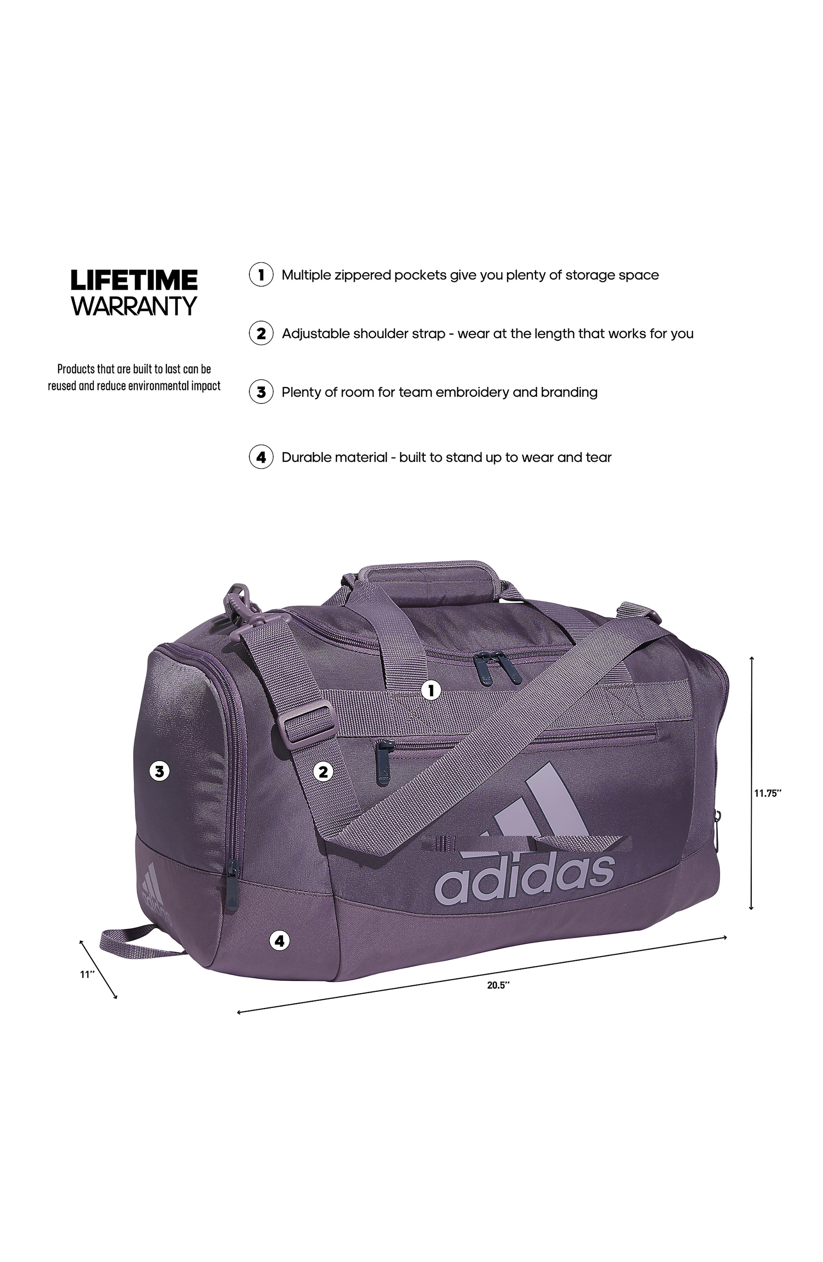 adidas Defender IV Small Duffle Bag, Alternate, color, 