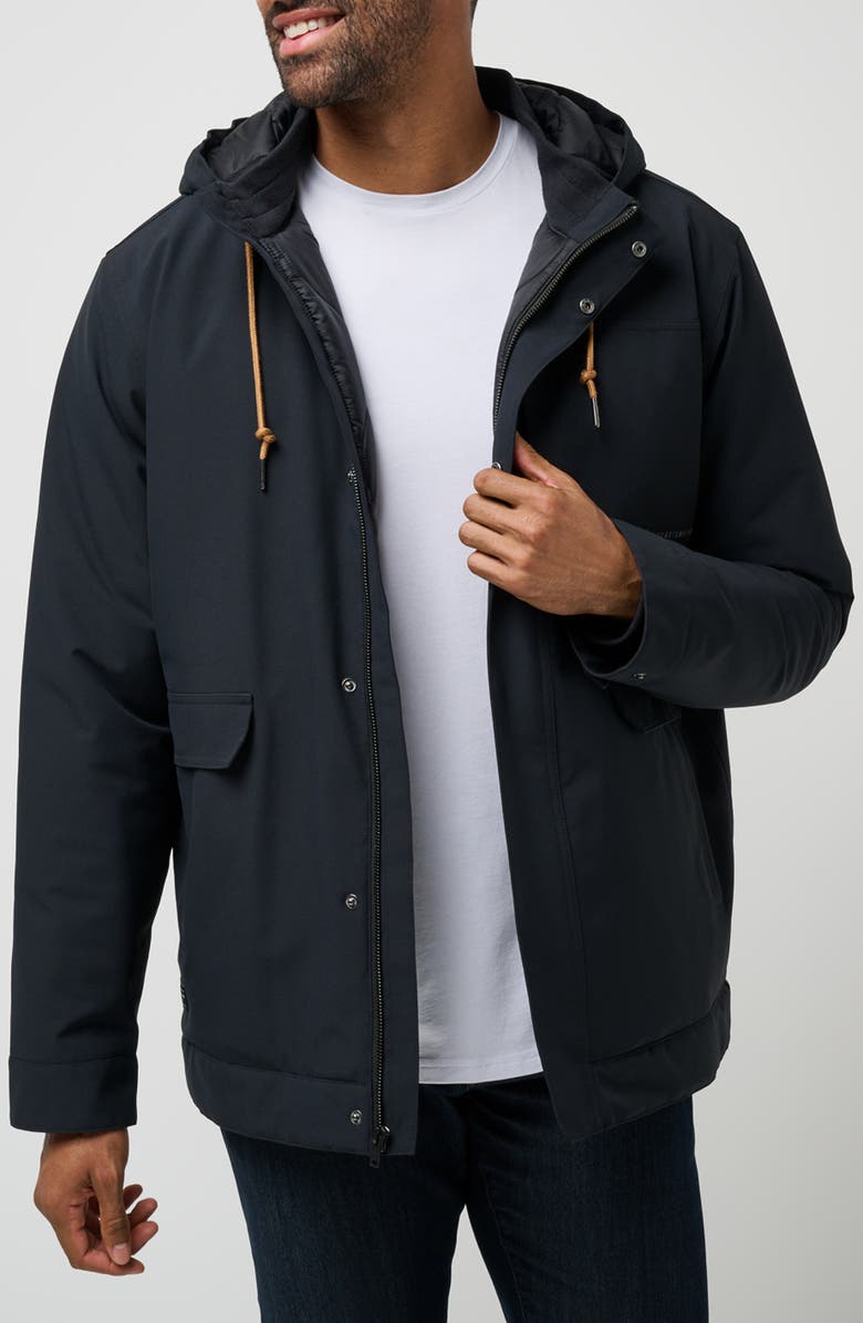 TravisMathew Mountain Pass Waterproof Jacket, Alternate, color, Black