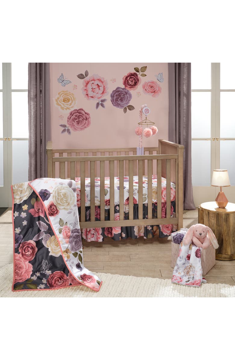 Lambs & Ivy Secret Garden Pom Pom Musical Baby Crib Mobile Soother Toy, Alternate, color,